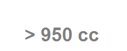 > 950 cc